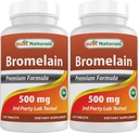 Best Naturals Bromelain 500mg 120 δισκία (120 Count (Pack of 2))