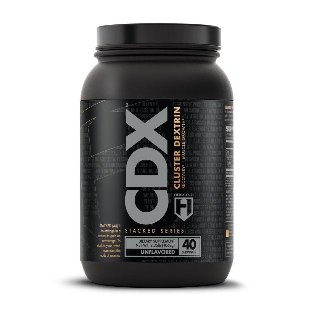 HOSSTILE CDX Cluster Dextrin Powder - Highly Branched Cyclic Dextrin HBCD Carb Powder, Carb Supplement for Intra Workout Carbs & Post Workout, Unflavored, 40 Servings