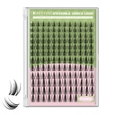 KEYYOU Fairy Lash Clusters 144Pcs D Curl Manga Lash Extension Eyelash Extension Wispy Natural Invisible Band Lash with Waterproof DIY Lash Extension at Home(Fairy-D-8-18MIX)