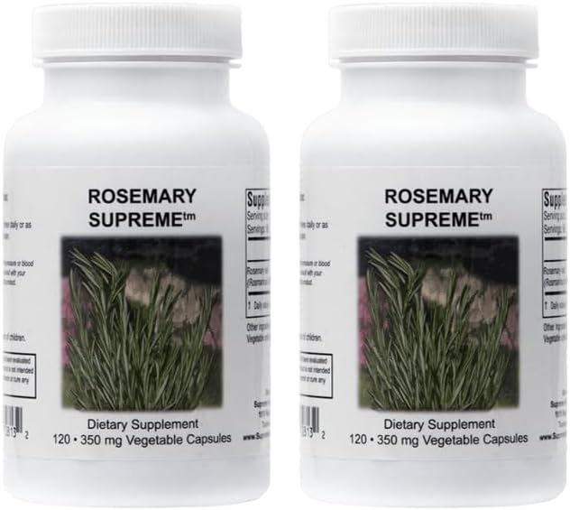 Yüksek Beslenme Gülmary Supreme, 120 Pure Rosemary Vegetarian Capsules (Pack of 2)