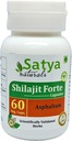 Shilajit Forte Capsule 500 mg. 60 Veg. Capsule | Shilajit (Asphaltum) Extract Capsules for Men and Women | Ayurvedic Herbal Supplement/Remedies | 10:1 Forte (1 Bottle of 60 Capsules)