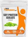 BulkSupplements.com Soy Protein Isolate Toz - Vegan Protein Toz, Unflavored - Pure & Gluten Free, 30g per Service, 250g (8.8 oz) (Pazar 1)