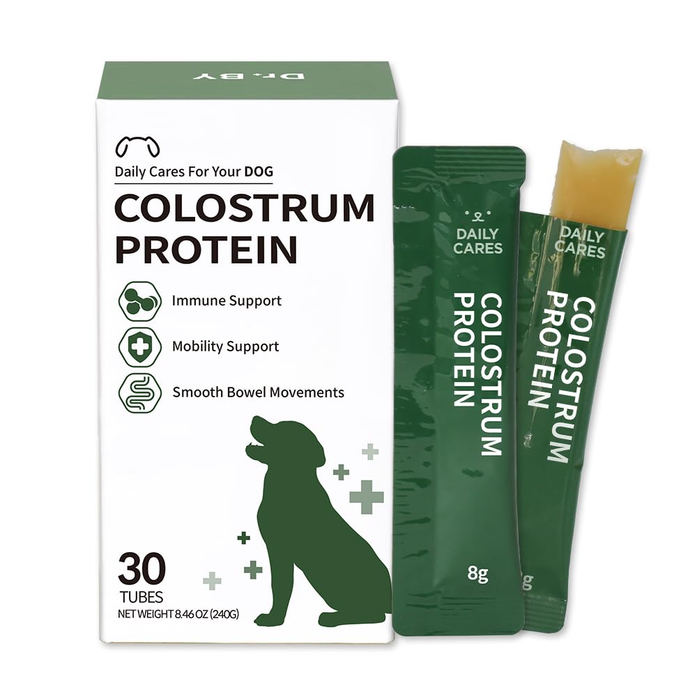 Doctor By Colostrum Protein for Dogs and Puppy – Weight Gain Supplement for Dog - Muscular Strength and Immune System Support with Colostrum, Whey Protein Isolate, Goat Milk – 30 Tubes