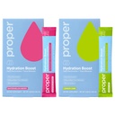 Proper Hydration Sticks – Electrolyte Powder Drink Mix Packets with Trace Minerals for Rapid Hydration + No Artificial Sweeteners – Lemon Lime
