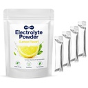 Electrolyte Powder Packets - Lemon Flavored Individual Stick Packs, Contains Vitamins B6, B12 & C, Dissolves Quickly to Replenish Fluids and Energy, Zero Fat, No Added Sugar, 15 Servings