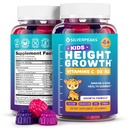 Ύψος Growth Gummies for Kids - Growth Vitamins for Teens, Ύψος Αύξηση Multivitamin for Boys & Girls with Calcium Vitamin D C K2 Magnesium Zinc, Natural Height Growth Maximizer Supplement, 60 PCS