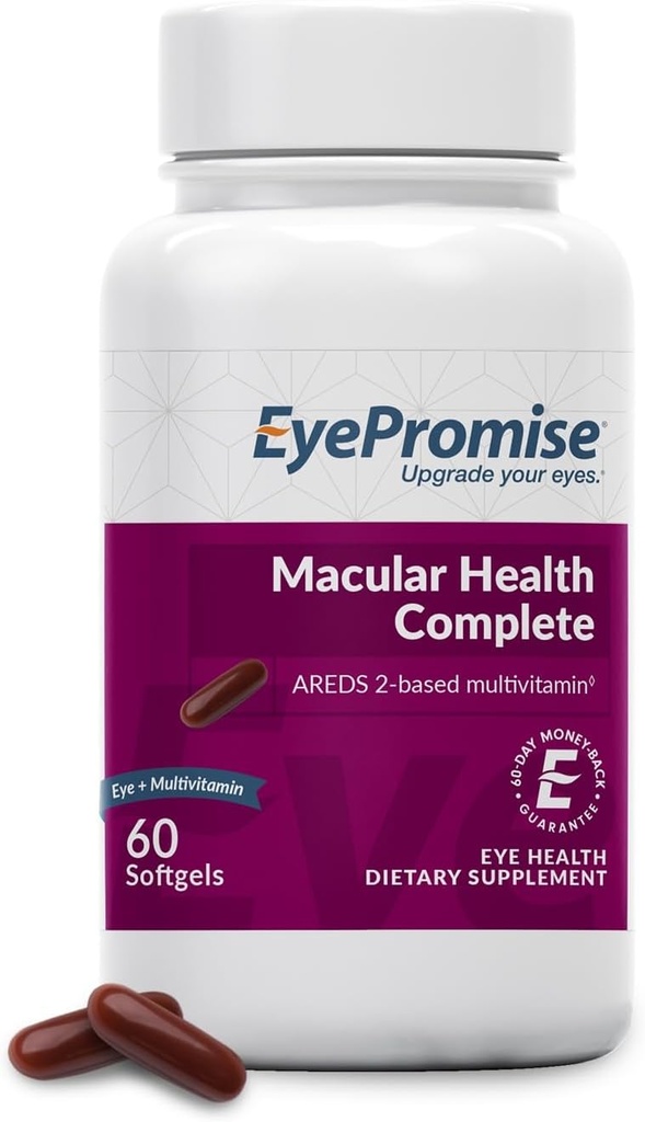 EyePromise Macular Health Complete Supplement - 60 Softgels, 30 Günlük Supply - 10 mg Lutein & Zeaxanthinhinhinhin