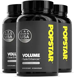 POPSTAR Laboratuvarları Semen Volume Branson - Erkeklerin Semen Health & Fertness Supplement - ABD'de Tamamlanan Doktor - Non-GMO, Organik, Vegan - 360 Capsules - (3 Ay Supply)