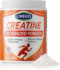 Kretine, Kreatine Monohidrat Keto Friendly, Unflavored - Support Muscles, Cellular Energy and Cognitive - 17.63 Oz(500g) - 100 Hizmet (500g)