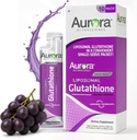 Aurora Nutrascience Mega-Liposomal Liquid Glutathionone, ανοσοποιητικό & αντιοξειδωτικό συμπλήρωμα υποστήριξης για την υγεία των ούλων, 750 mg ανά υπηρεσία, μη-GMO, ζάχαρη-ελεύθερο, 10 ενιαία πακέτα σερβιρίσματος