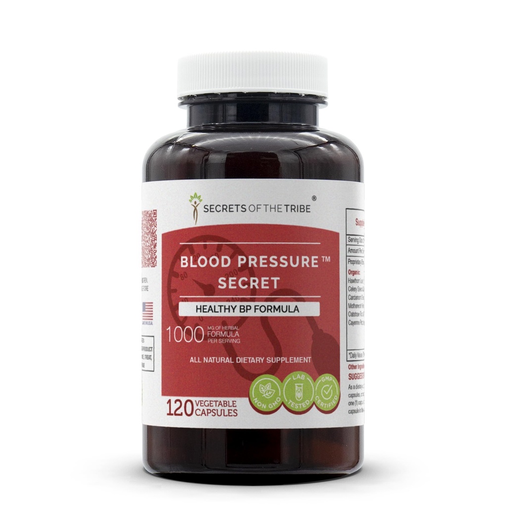 Secrets of the Tribe - Blood Pressure Secret, Healthy Circulation Formula, Herbal Supplement Blend (120 Capsules)