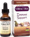 Amber NaturalZ Vibactra Immune Support Herbal Supplement for Dogs, Cats, Birds, Gine Pigs ve Tavşanlar | Pet Herbal Mix for General Health | 1 Akışkan Ounce Glass Şişe | ABD'de Üretilen