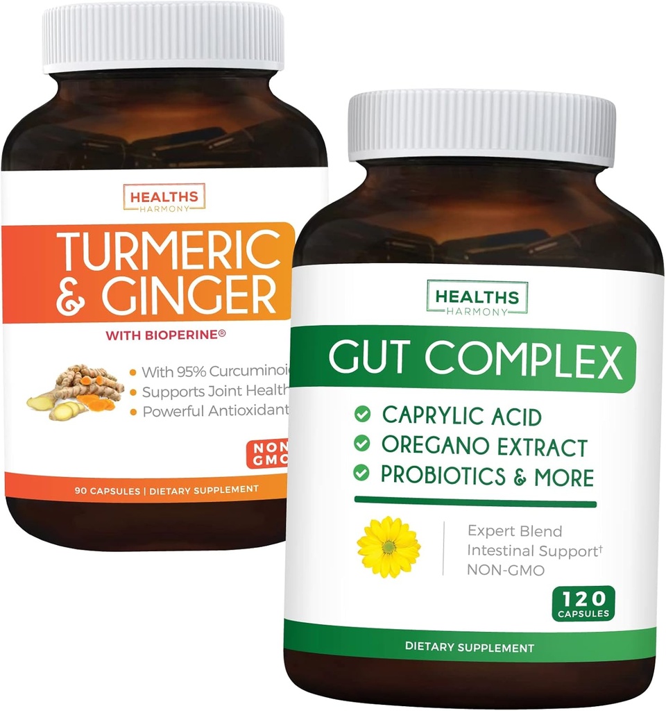 1,9% Off) - Gut Balance Sche - Gercuminoids & Bioperine (90 Capsules) için Caprylic Asit ile Kompleks