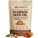Everly Pumpkin Seed Oil with Saw Palmetto, ColdPressed, Pure Virgin Oil, Rich inEssential Fatty Acids, Cold PressedPumpkin Seed Oil Capsules, Non-GMO,90 SOFTGELS 1PCS