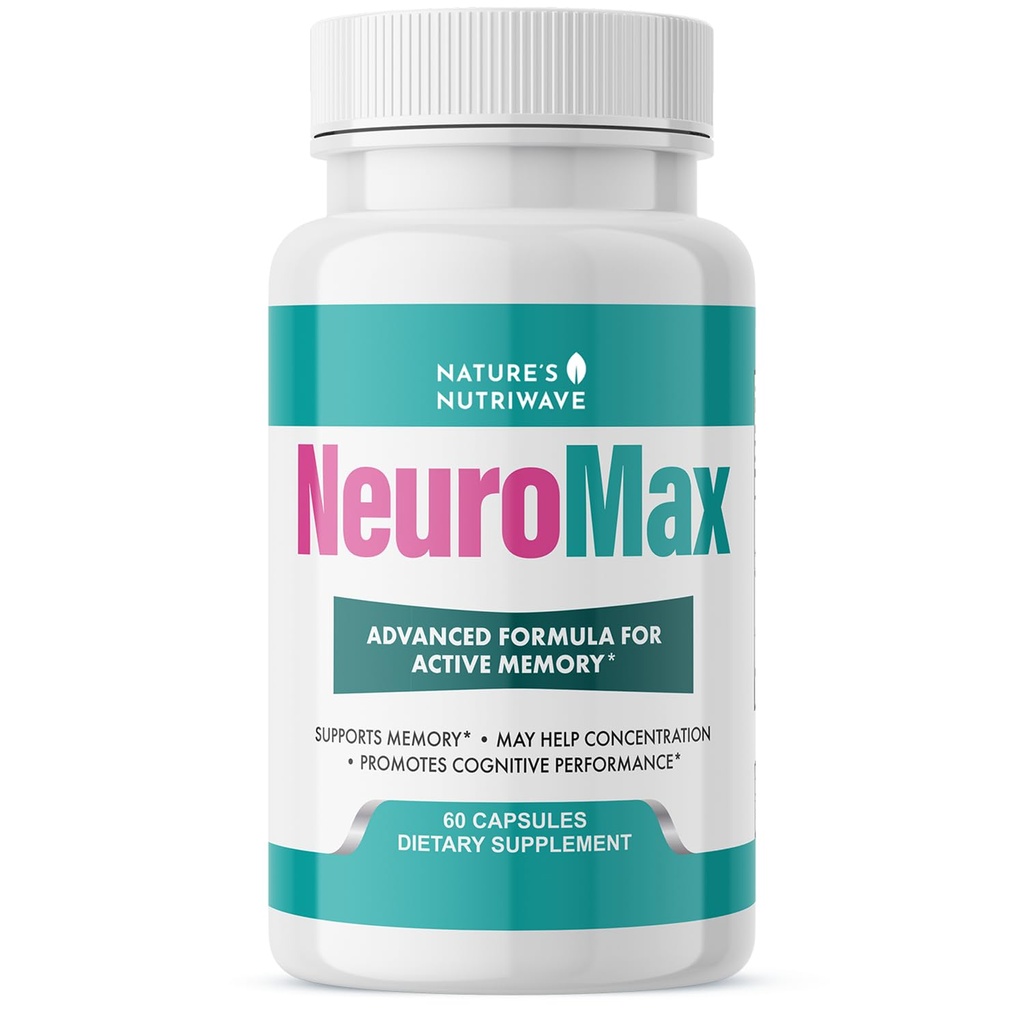 NeuroMax – Natural Herbal Blend with Passion Flower, Marshmallow Root & California Poppy – Non-GMO, Easy-to-Take Capsules, Made in USA, GMP Certified Facility - 60 Capsules, 1 Month Supply
