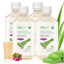 AloeCure USDA Organik Aloe Vera Juice Grape Flavor, 12 Hours of Harvest - Pure Aloe Vera Digestive & Immune Health Supplement, Helps maintain Balanced Stomach Acid, 16.7oz x 4 Btls