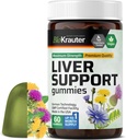 BIO KRAUTER Liver Supplement Gummies - 60 Vegan Chews w/Milk Butle, Dandelion Root for Liver Cleanse & Detox -% 80 Silymarin