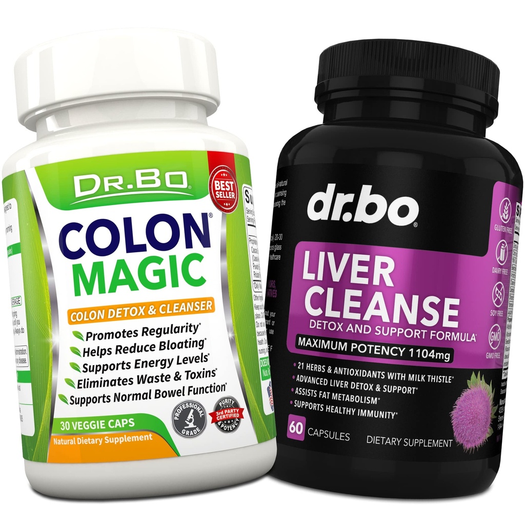 Kolon Cleanse & Liver Cleanse Detox Support Supplement - Doğal Bowel Cleanser Pills for Intestinal Bloating & Daily Constipation Relief - Milk Thistle Dandelion Caps & Aid Gallbladder Supplements