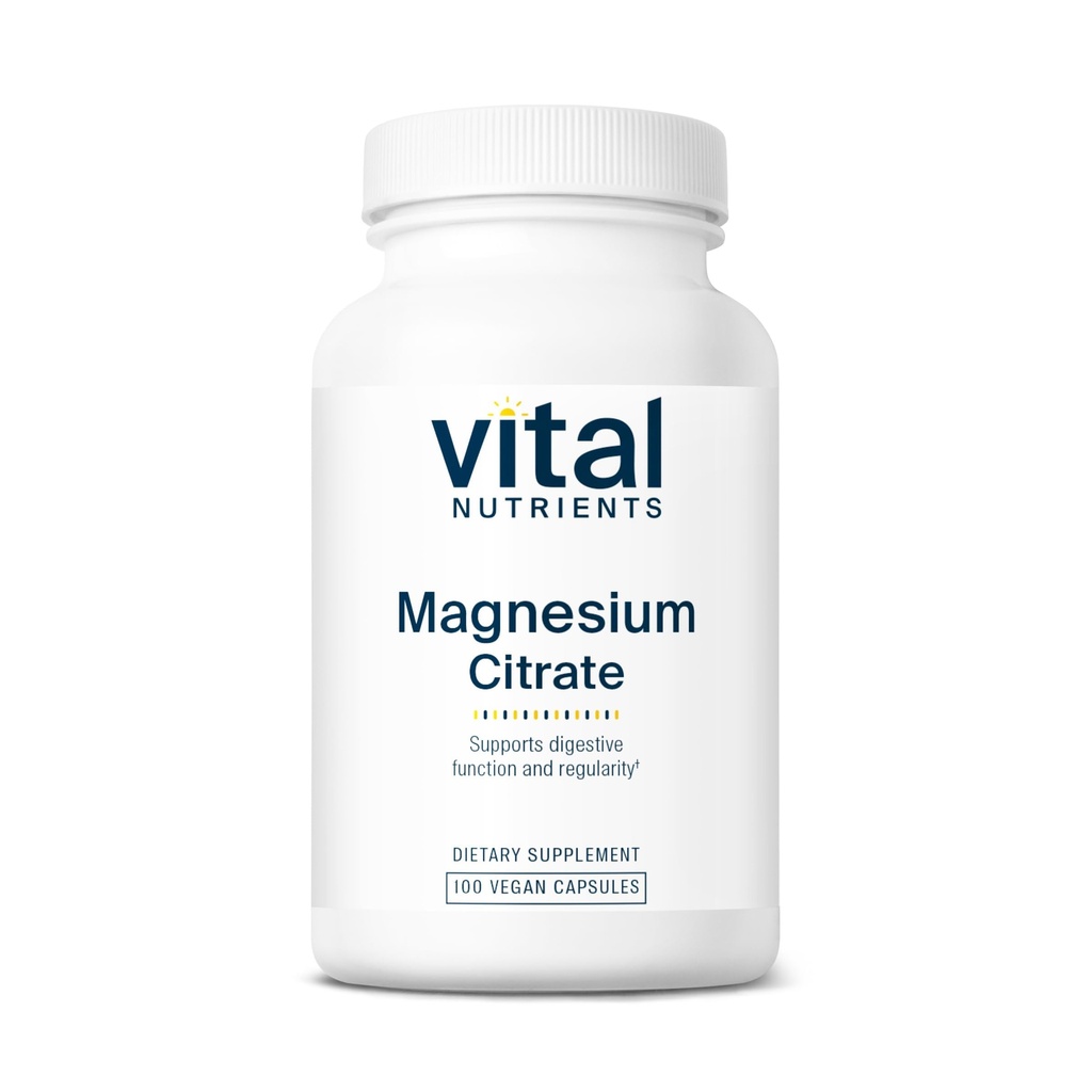 Vital Nutrients Magnezyum Citrate 150mg | Tavsiyeler | Uyku, Bone, Heart, Muscle, Kidney, & Nerve Health* | Vegan Supplement | Gluten, Dairy, Soy Free | 100 Capsules