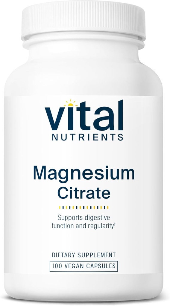 Vital Nutrients Magnezyum Citrate 150mg | Tavsiyeler | Uyku, Bone, Heart, Muscle, Kidney, & Nerve Health* | Vegan Supplement | Gluten, Dairy, Soy Free | 100 Capsules