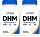 Nutricost Dihydromyricetin (DHM) Capsules (350mg, 90 Capsules) - Vegan, Non-GMO, 90 Servings (Pack of 2)