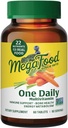 MegaFood One Daily Multivitamin for Women and Men, Immune Support Supplement with Real Food, Vitamin C & Vitamin B, Bone Health, Cellular Energy Metabolism, Vegetarian, Non-GMO, 60 Tabletler
