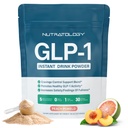 GLP-1 Booster | Control Cravings, Appetite Support & Gut Health | High In Fiber & Sugar-Free Drink Mix | GLP1 Supplements Weight Loss Women & Men | Peach Pomelo Flavor | Made In USA | 30 Servings
