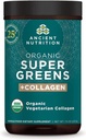 Eski Beslenme Supergreens Toz, Organik Superfood Toz Collagen ile, Gerçek Meyvelerden, Sebzelerden ve Herbs'den yapılan, Digestive and Energy Support için, 25 Hizmet, 7.5oz