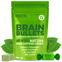 160mg L-Theanine + 80mg Caffeine Chews – Mint Matcha Flavour, Increases Productivity, Mental Clarity, Alertness | 2 Packs - 16 Servings | Brain Bullet | Energy Gum & Focus Gummy Upgrade