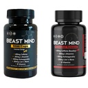 Beast Mind Dual-Energy System Bundle | Fast-Acting & Extended Release Energy Pills | 400mg Caffeine, 600mg Ashwagandha, 200mg Lions Mane | All-Day Nootropic Focus & Mood Support | 120 Capsules (60+60)