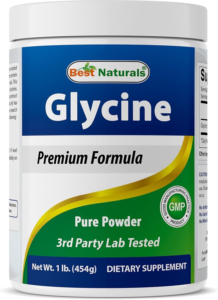 En İyi Doğallar Glycine Toz 1 LB - Nörotransmitter & Relaxation Support