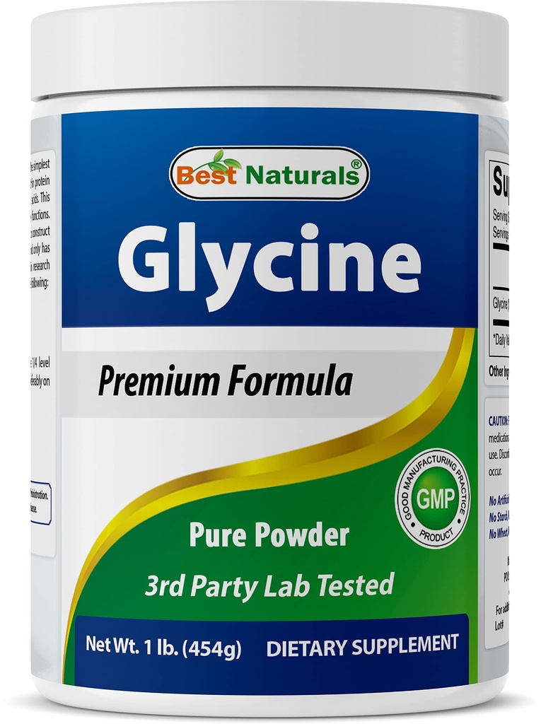 En İyi Doğallar Glycine Toz 1 LB - Nörotransmitter & Relaxation Support
