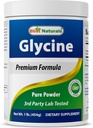 En İyi Doğallar Glycine Toz 1 LB - Nörotransmitter & Relaxation Support