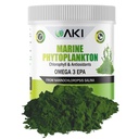 AKI Marine Phytoplankton Powder - Source of Raw Omega-3 EPA Micro Algae Nannochloropsis - Πρωτεΐνες με βάση το φυτό, Βιταμίνες για Συνολική Ευεξία - Πλήρης Πηγή Πρωτεΐνης, Vegan & GMO Free (2oz/57g)