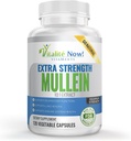 Extra Strength Mullein Capses 10:1 Extract, αναπνευστική & ανοσοποιητική υγεία, καθαρισμός πνεύμονα, 100% καθαρό ολόκληρο βότανο, χωρίς γλουτένη, μη ΓΤΟ, 120 Count, 4 μήνες προμήθεια, Made in The USA