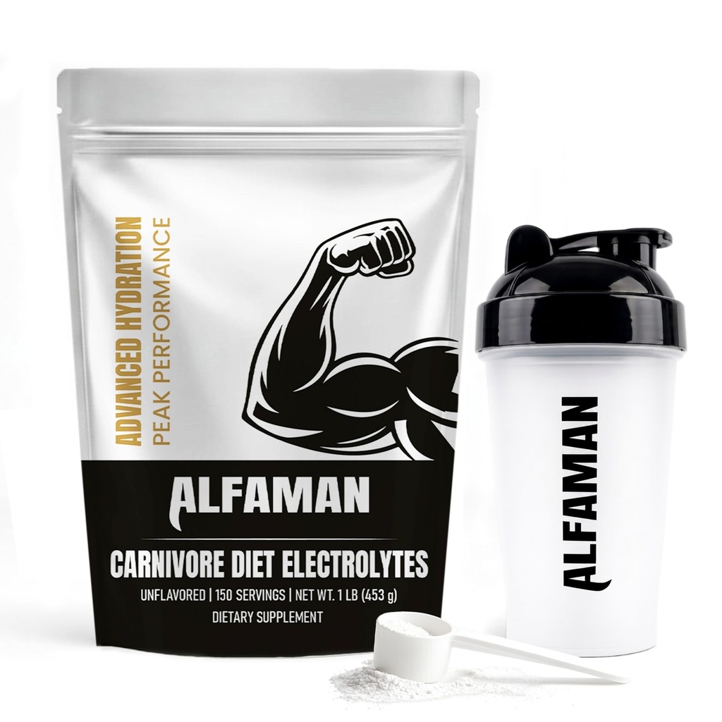 Carnivore Diet Electrolytes Powder, 150 Servings - Unflavored Keto Electrolyte for Daily Hydration, Sugar Free Drink Mix, Zero Calories - for Energy, Sports Hydration, Pre & Post Workout, 1LB