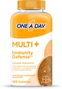 TEK A GÜN Multi+ Immune Support Gummies, Immunity Multivitamin with Vitamin D, Vitamin C, Vitamin E, Vitamin A, çinko ve More, Gummy Vitamin, 120 Kont