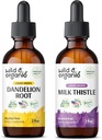 Wild & Organic Dandelion Tincture 2 fl oz & Milk Thistle Tincture 2 fl oz