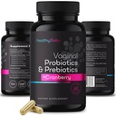 Kadın için sağlıklı Babe Vaginal Probiyotikler + Prebiyotikler ve Cranberry Pills, pH Denge, Sağlıklı Odor, Yeast, Immune Support, Pozitif Microbiome Health, Women's Acidofilius Probiyotik, 60 Vegan Capsules