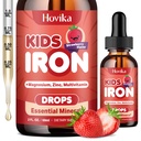 Çocuklar ve Kadınlar için Sıvı Demir Supplement - Magnezyum, çinko & Çocuklar Multivitamin Iron Drops - Immune Support, Blood Builder & Energy Support for Iron Deficiency, Anemi, Vegan 2 Fl Oz