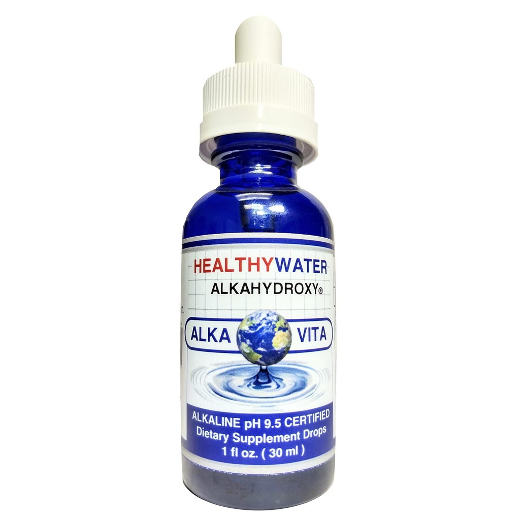 Alkaline Healthy Water Drops pH 9.5 for 9 Gallons University Certified Immune System Booster