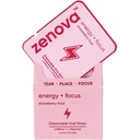 Zenova™ Energy + Focus Dissolvable Oral Strips, Strawberry Frost Flavor, Caffeine + L-Theanine, 30 Strips - Natural Energy Boost, Made in USA