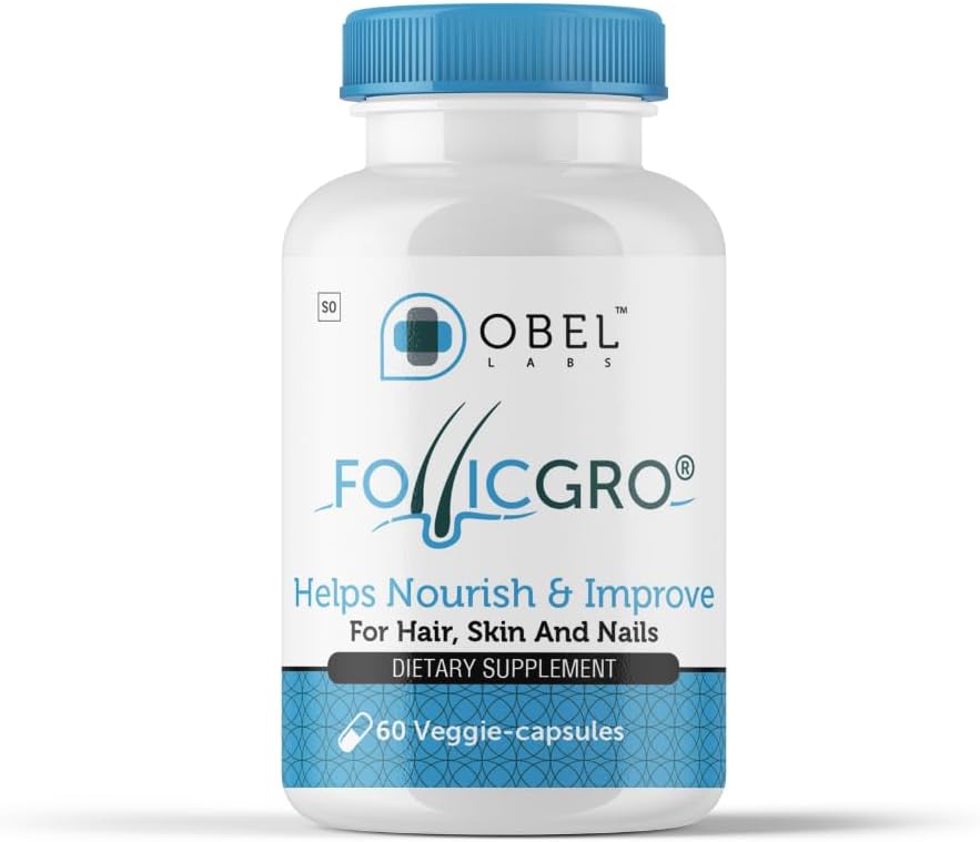 Obel Follicgro Saç, Skin ve Nails Supplement | Herbal Türleri | Vitaminler | Biotin | MSM | Saw Palmetto | Nettle | 60 Capsules
