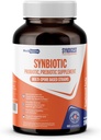 Syndigest probiyotik kadınlar ve erkekler için günlük bakım 5 probiyotik ve prebiyotik sular, denge bağırsak sağlığı ve kabızlığı rahatlatır, seyahat dostu, 60 kapsül (2 milyar CFU/serving)