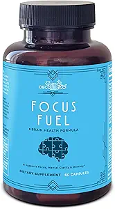 Focus Fuel Neuro Capsules: Ruh Clarity, Focus & Memory with DMAE, L-Glutamine & Essential Vitamins - 60 Capsules
