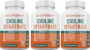 Bundle Combo για 3 συνολικά μπουκάλια χολίνης Bitartrate 900mg ανά υπηρεσία