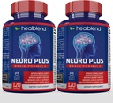 Nöro Plus Beyin & Focus Formula - Nootropic Brain ATM Tamam, Beyin Sağlığı, Zihinsel Clarity & Focus - Gelişler Concentration & mental Energy - 120 Capsules (2)