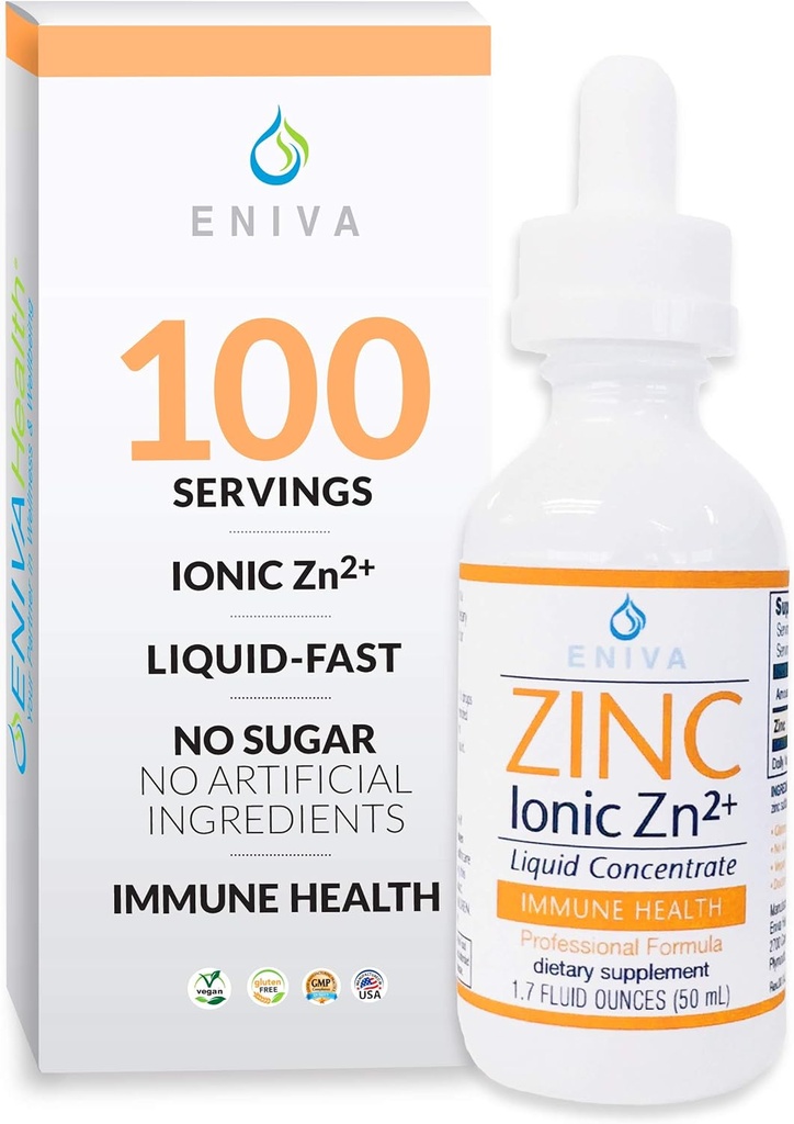 Eniva Sıvı Çinko Tamam Ultra Yoğun çinko Immune Health 1.7 oz için