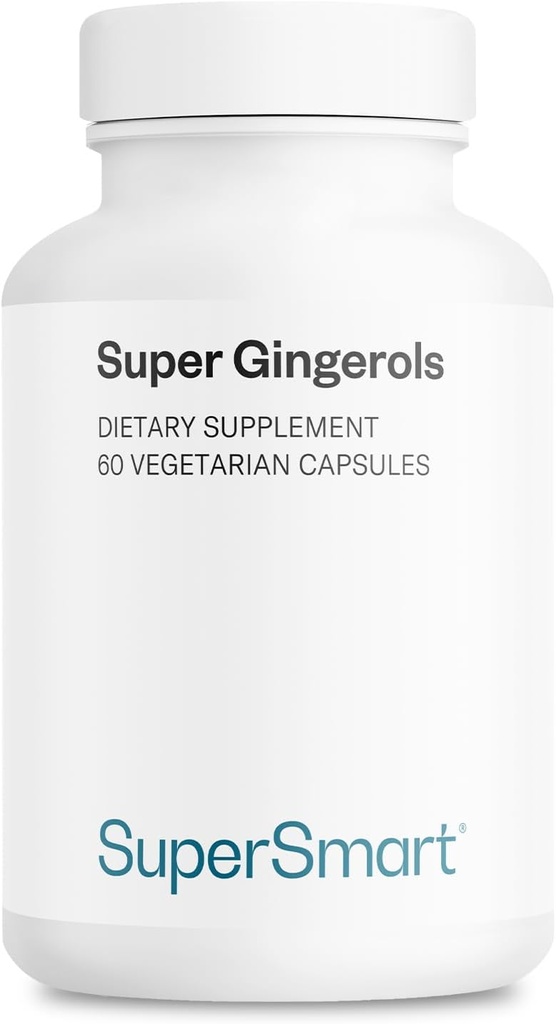Supersmart - Super Gingerols 400 mg per Day (High Potency% 20 Gingerol) - Ginger Root Supplement | Non-GMO & Gluten Free - 60 Vegetarian Capsules