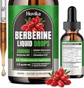 Berberine HCL Liquid Drops - 1500 mg Berberine Supplement with Ceylon Cinnamon, Chromium, Turmeric, Niacinamide - Supports Metabolism and Immune System, Gut Health - 2 FL Oz Vegan